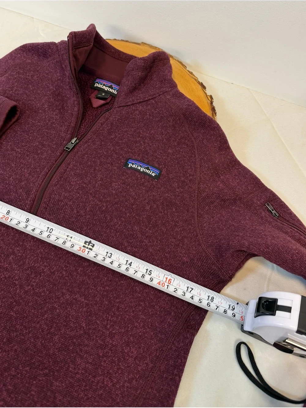 Patagonia‎ Better Sweater 1/4 Zip Burgundy Space dye Fleece Women’s Size Medium